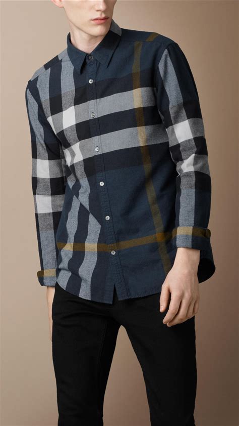 men's burberry top|burberry flannel men's.